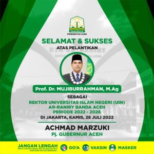 Rektor UIN Ar-RaniryProf Dr Mujiburrahman M.Ag sebagai Rektor UIN Ar-Raniry